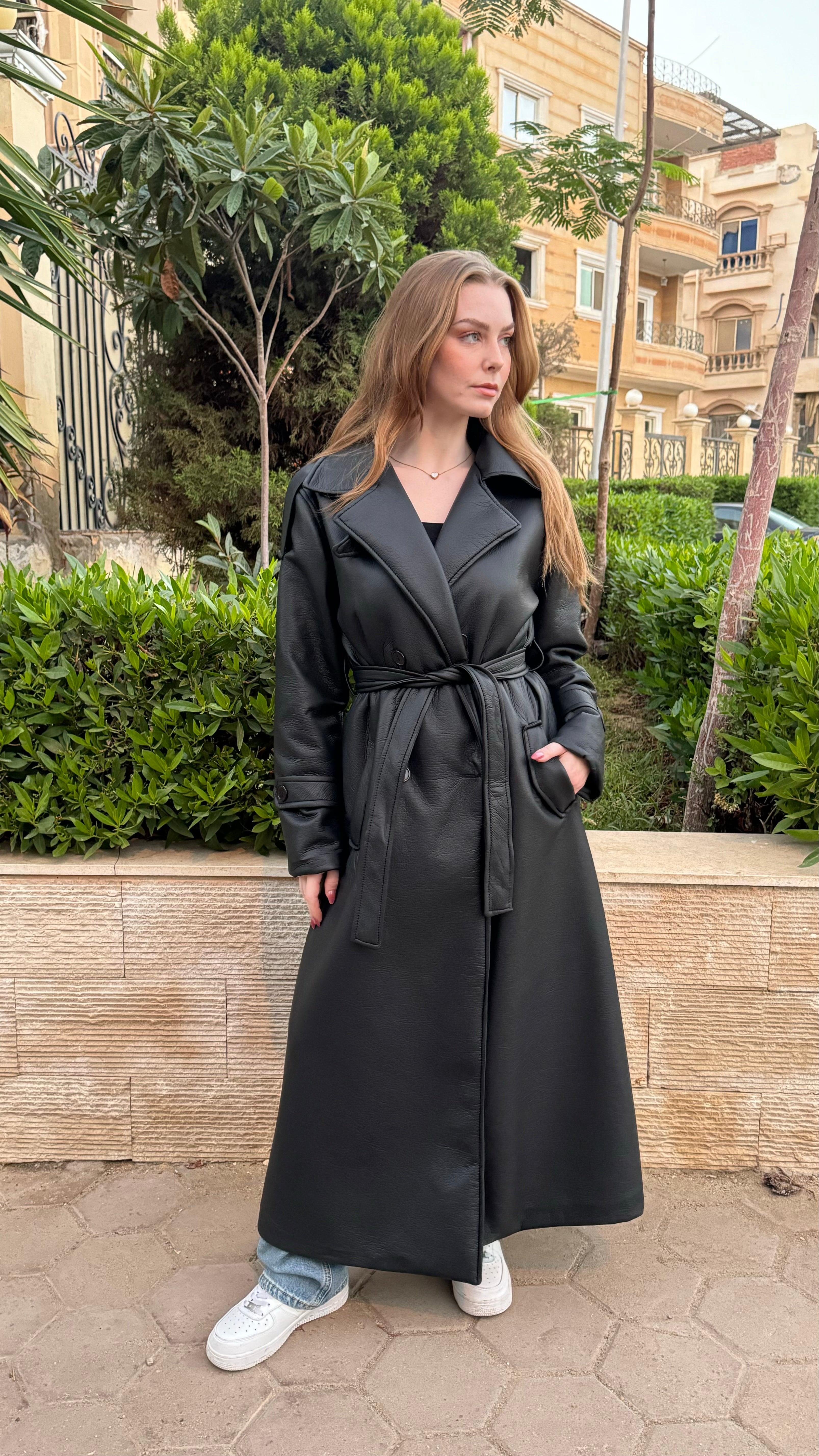 Leather coat