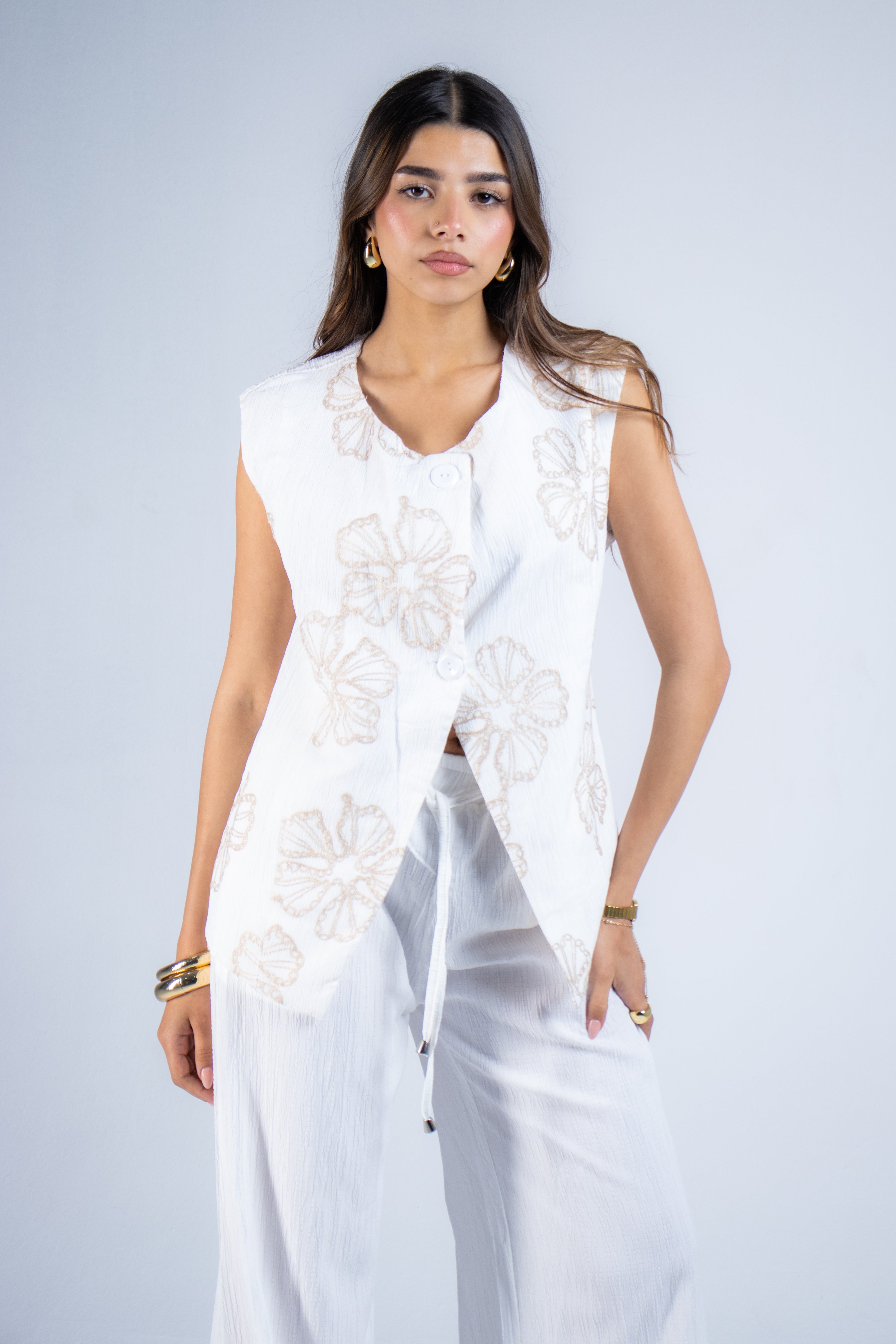The Sophisticated Linen Vest & Pant Set