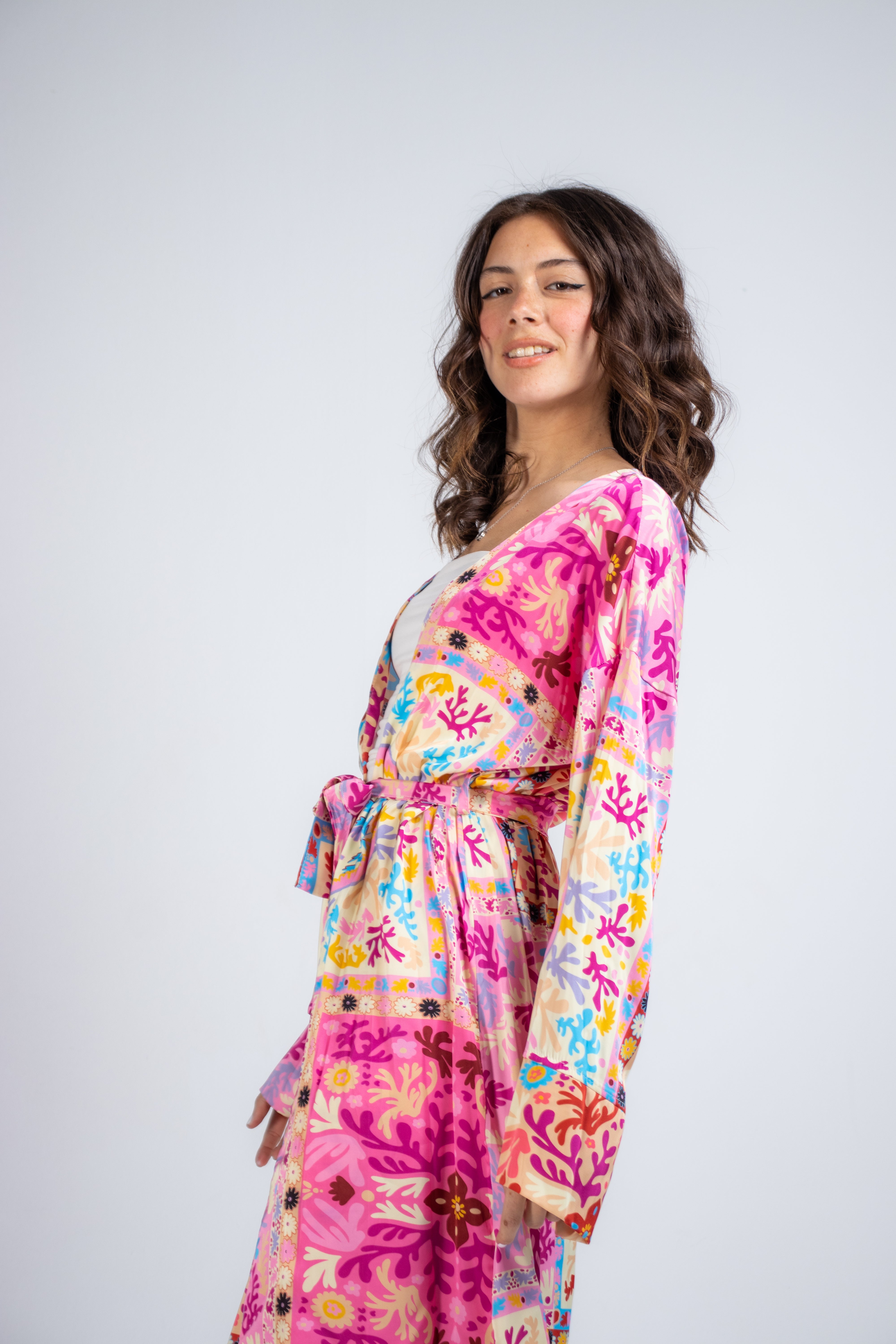 The Floral Print Kimono &Set