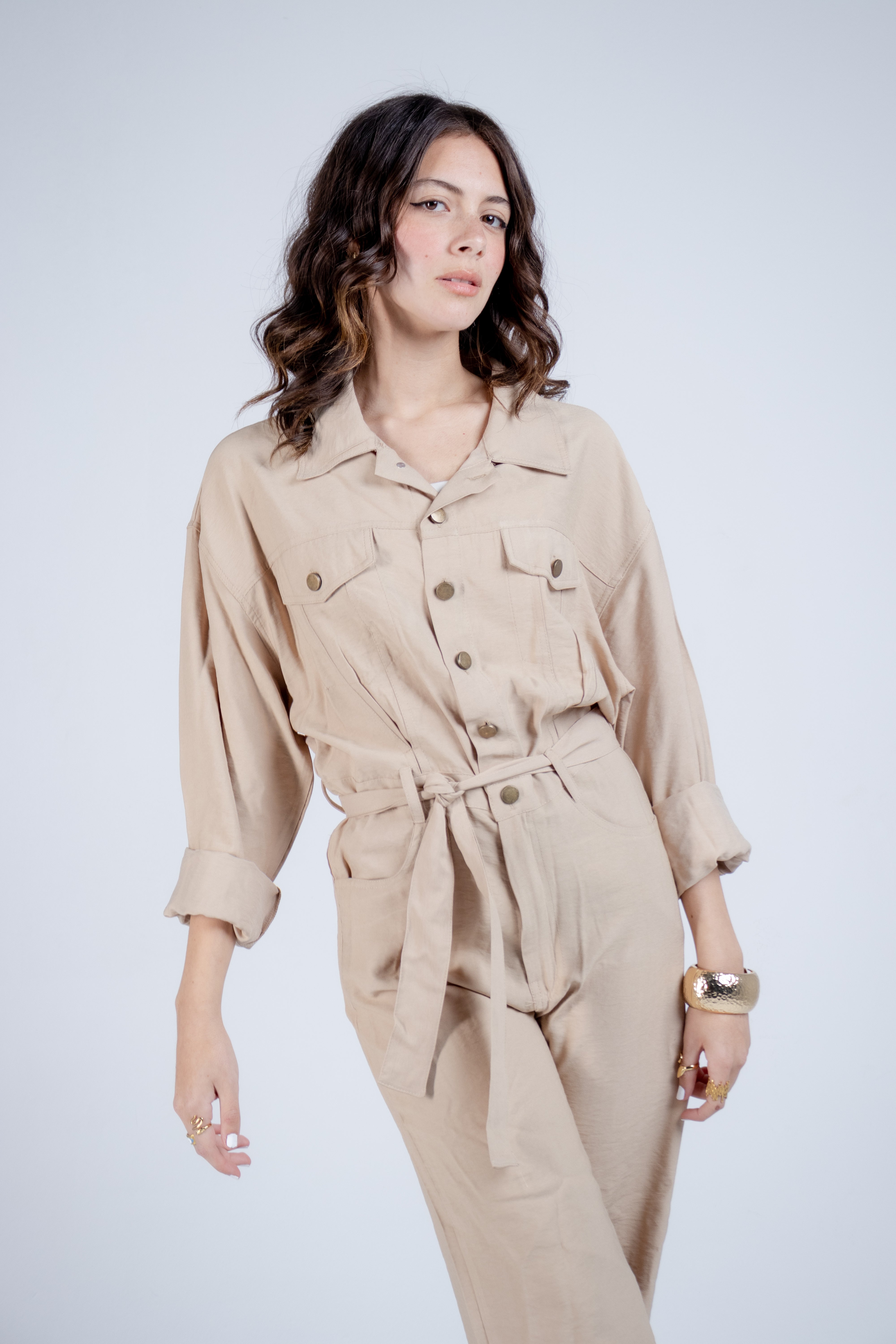 The Chic Utility Belted Jumpsuit