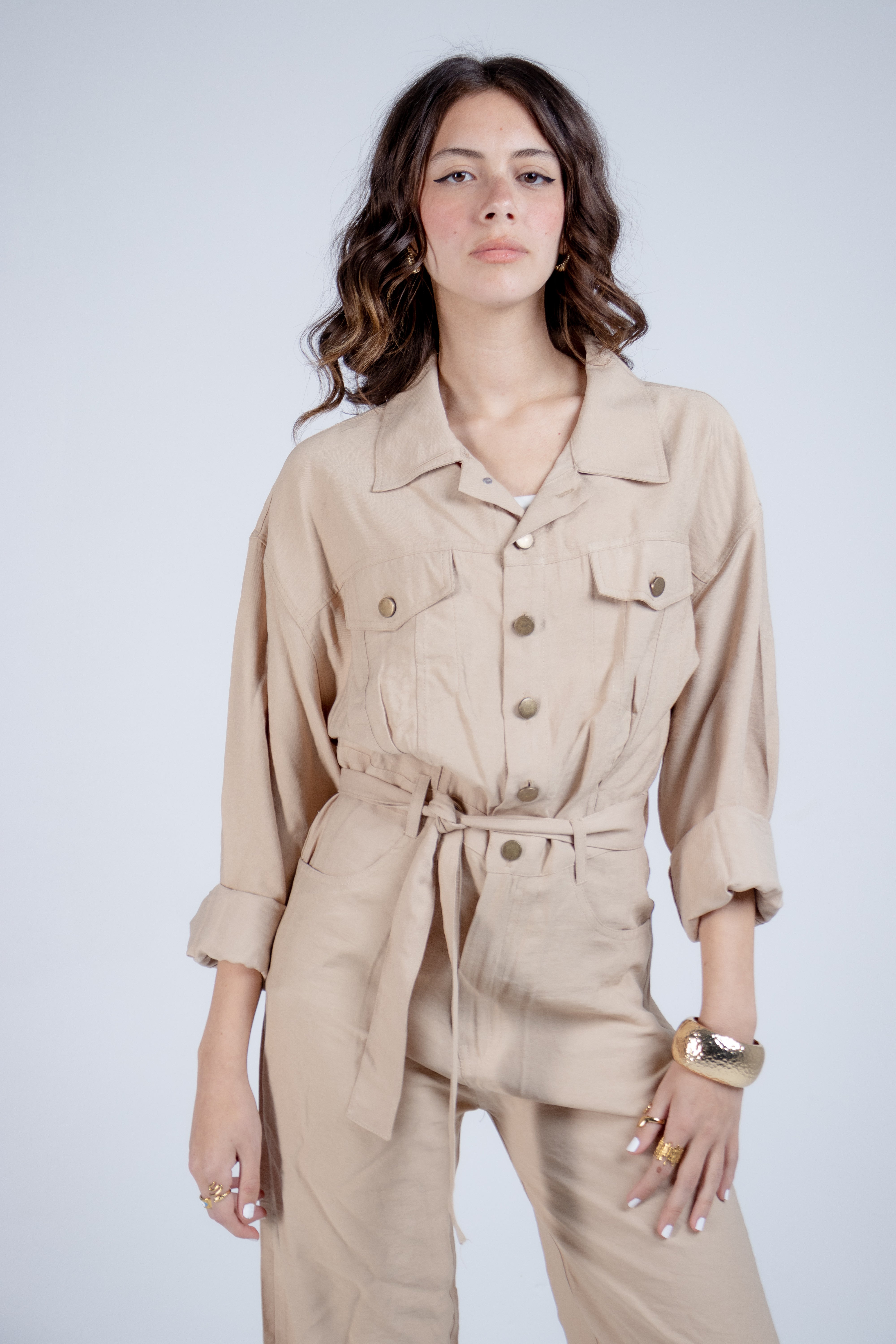 The Chic Utility Belted Jumpsuit