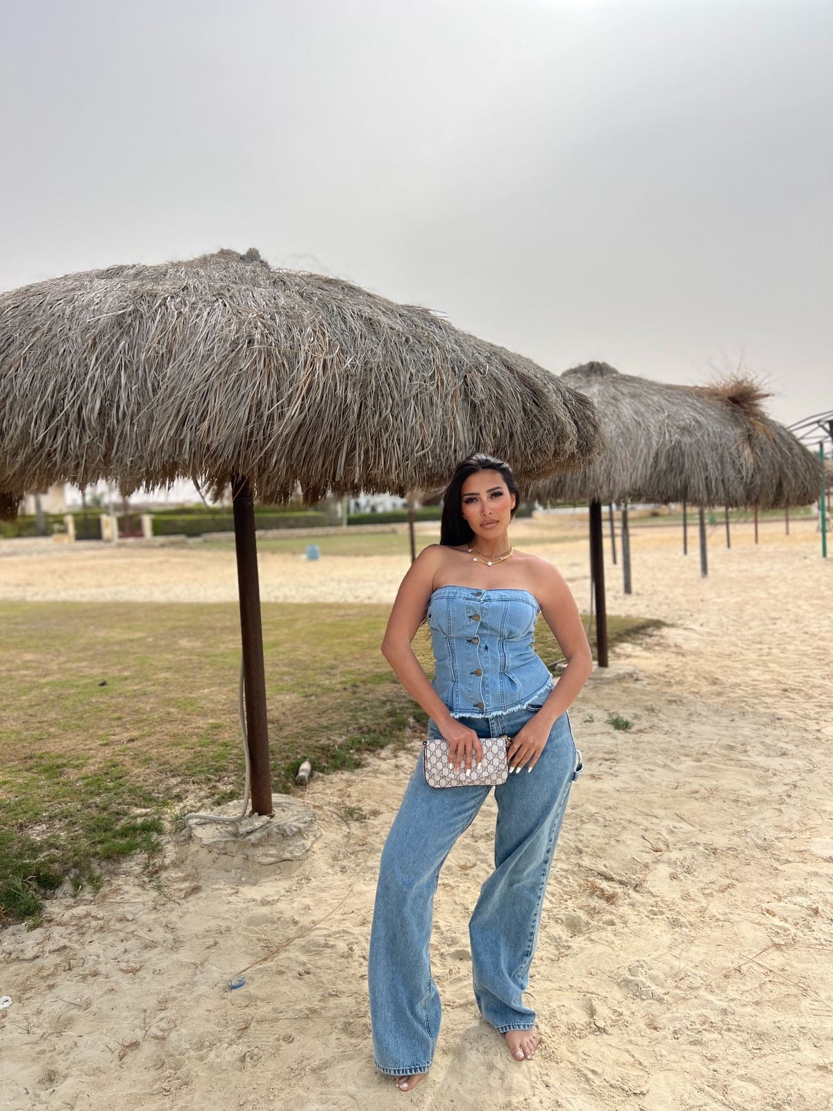 The Structured Denim Corset