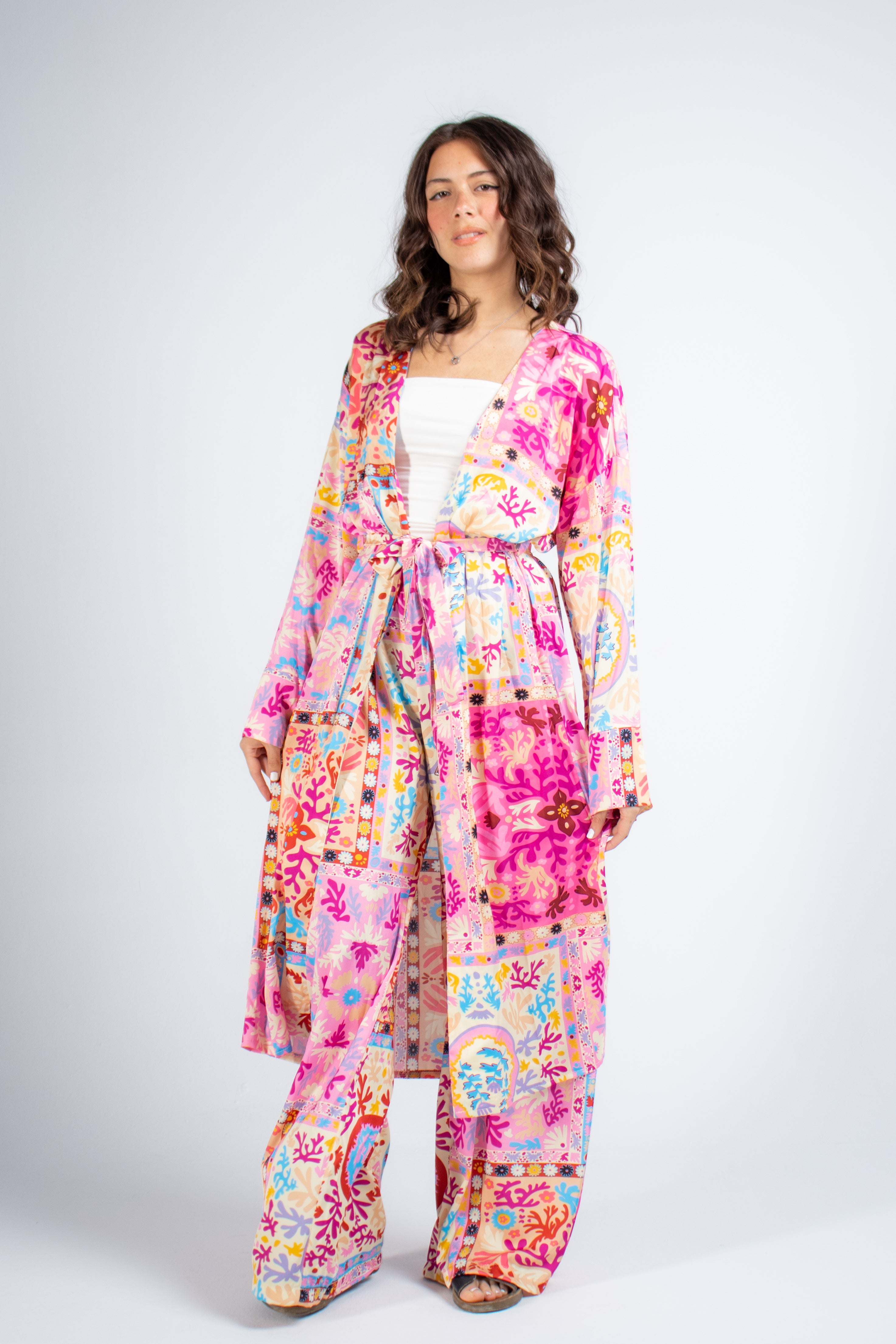 The Floral Print Kimono &Set