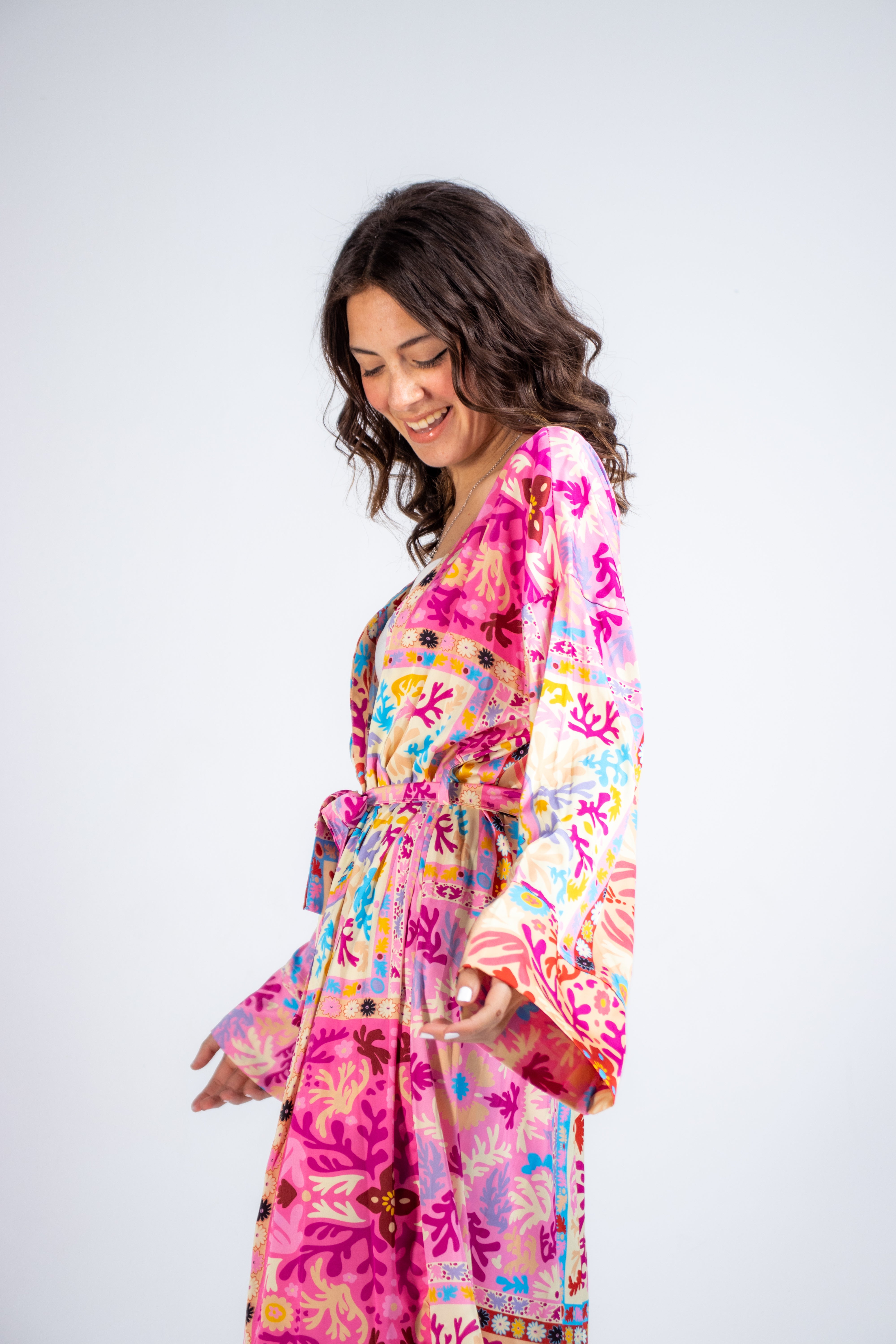The Floral Print Kimono &Set