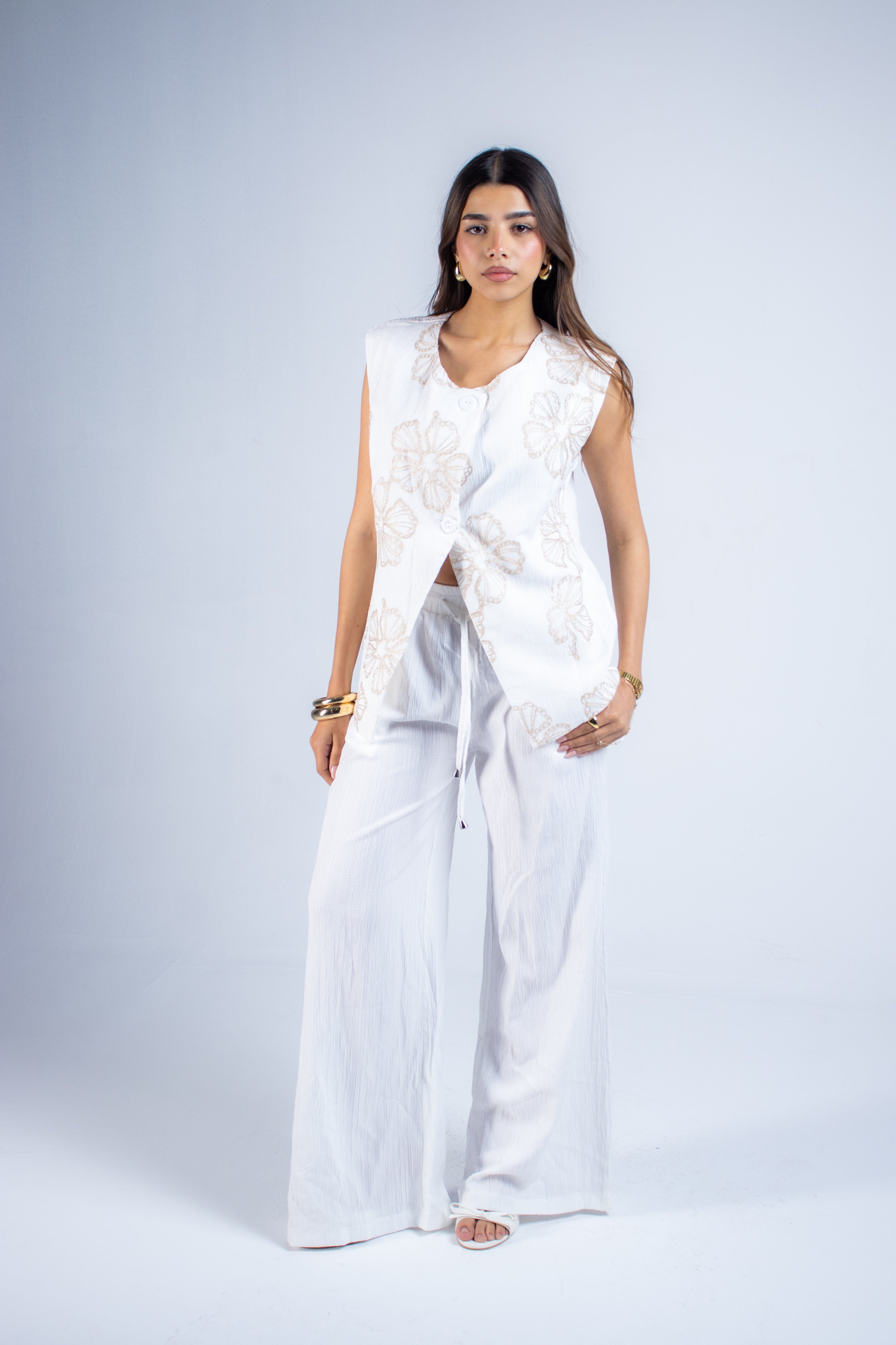 The Sophisticated Linen Vest & Pant Set