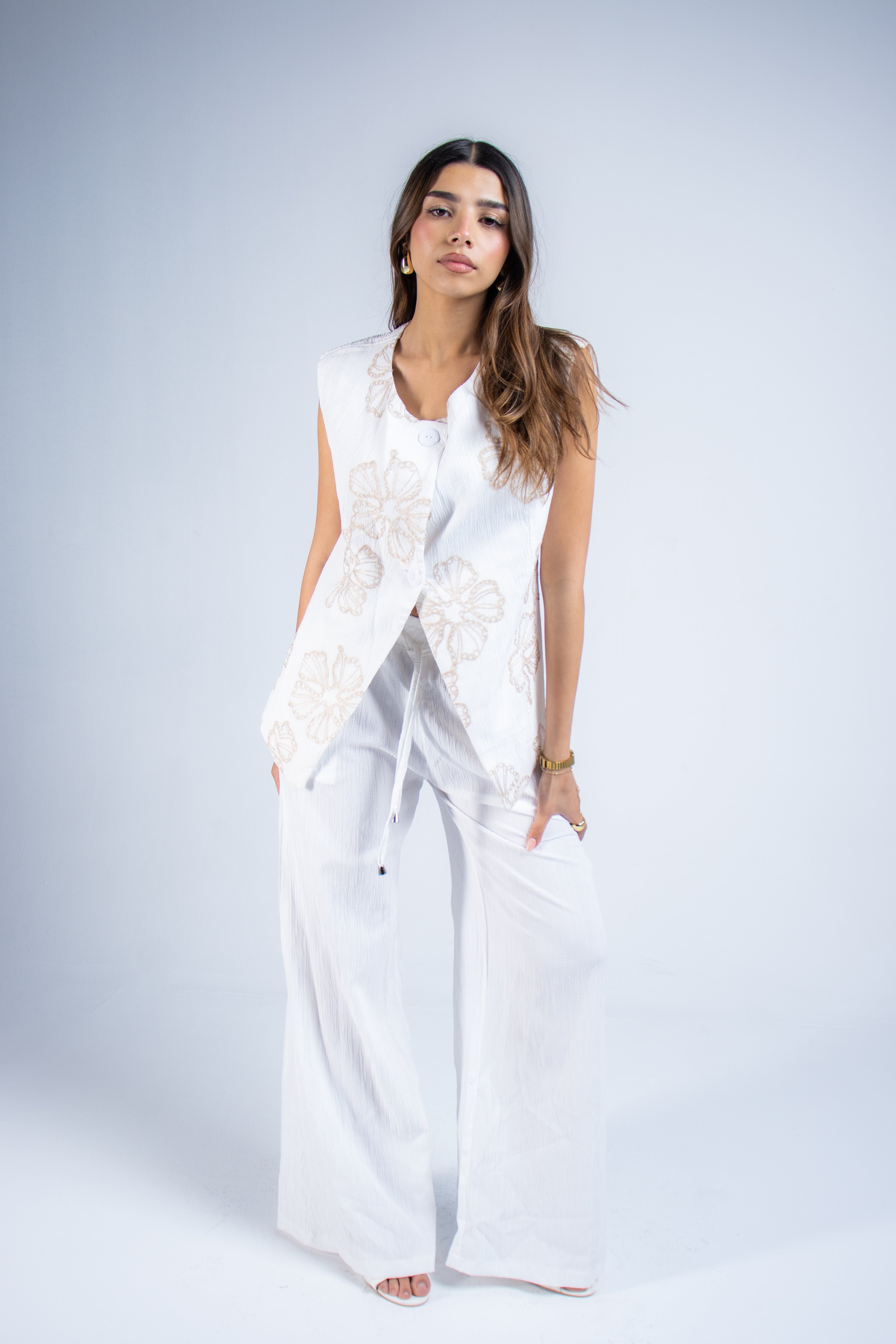 The Sophisticated Linen Vest & Pant Set