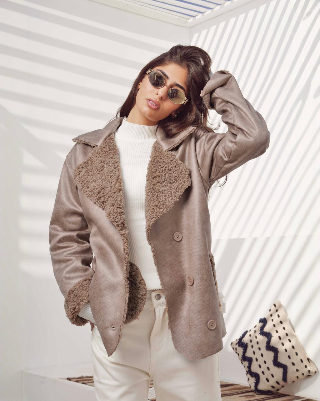 Faux Shearling Pilot Jacket
