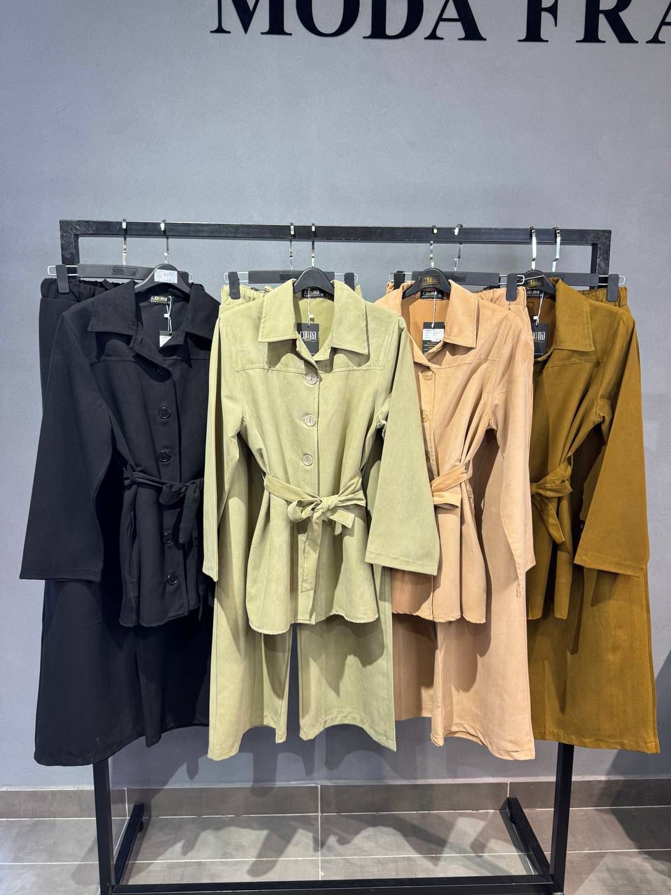 belted relaxed-fit corduroy set