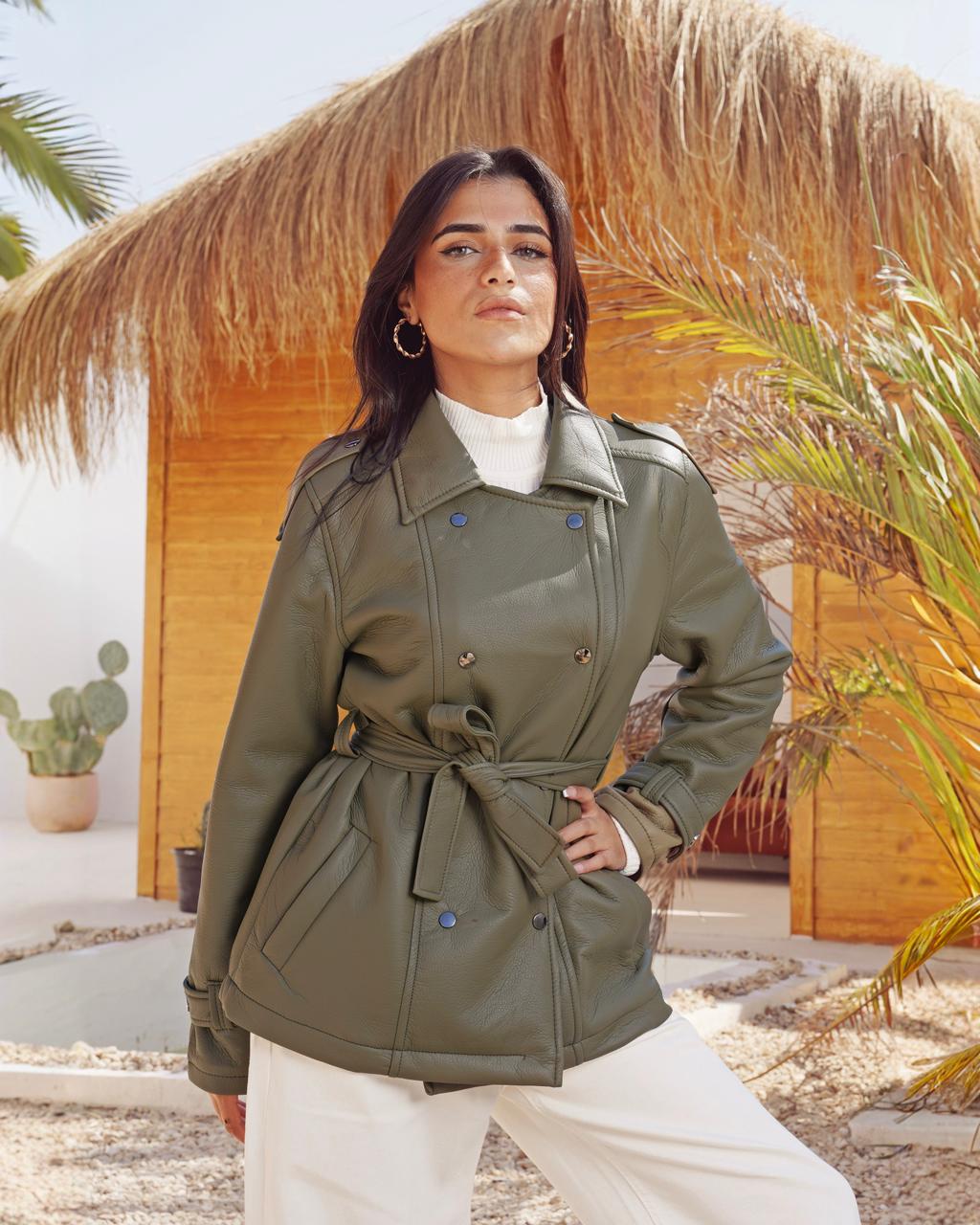 Leather Trench Jacket