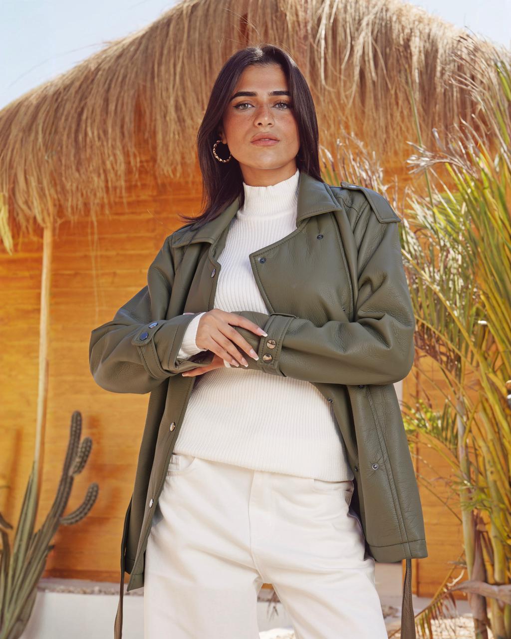 Leather Trench Jacket
